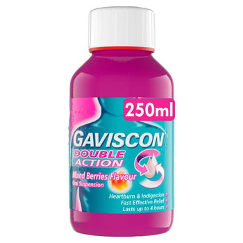 Gaviscon Double Action Heartburn & Indigestion Liquid Mixed Bayas 300ml