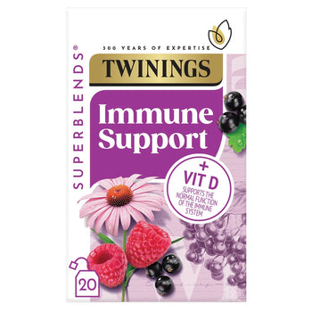 Twinings Superblends Support Immune-Currant et framboise 20 par paquet