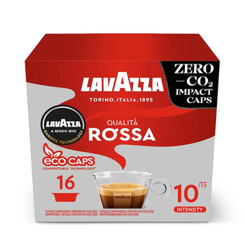 Lavazza A modo mio compostable Qualita Rossa Cake Capsules 16 par pack