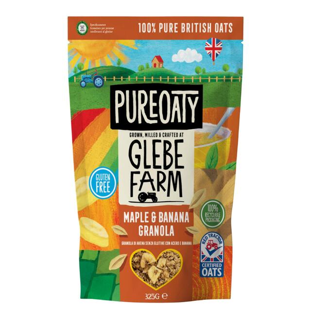 Glebe Gluten Gluten Maple y avena de plátano Granola 325G