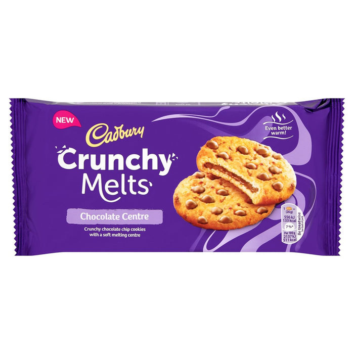 Cadbury Crunchy fonte les biscuits au centre de chocolat 156g