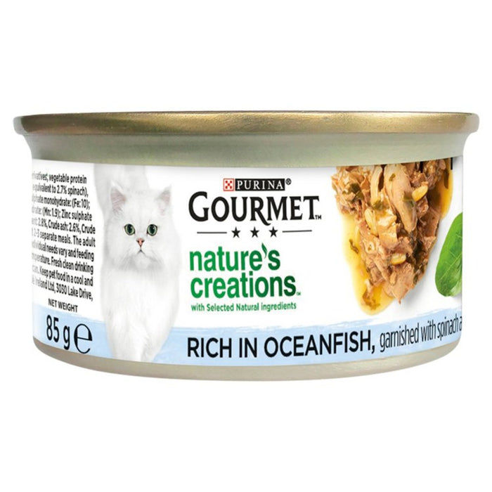 Gourmet -Natur Kreationen Katzenfutter mit Ozeanfisch 85G
