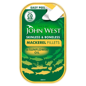 Fifflets John West MacKerel dans l'huile de tournesol 115g