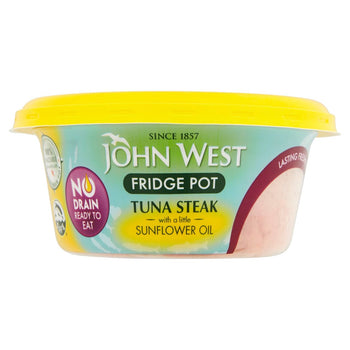 John West No Drain Thon Steaks dans l'huile de tournesol 110g