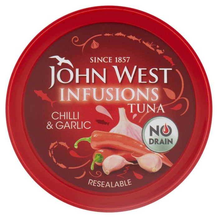 Infusiones de atún de John West Chilli & Garlic 80G