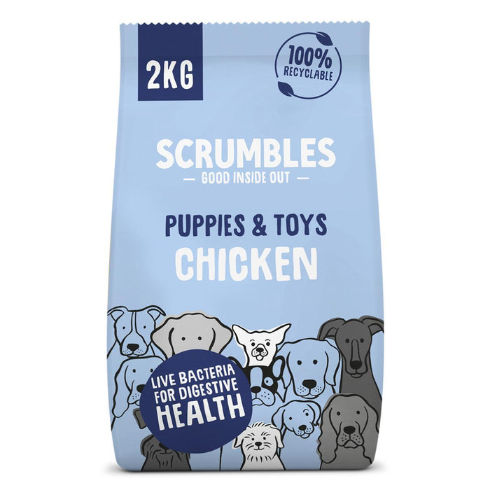 Scrumbles Puppies & Toys Chicken Dry Dog Aliments 2kg