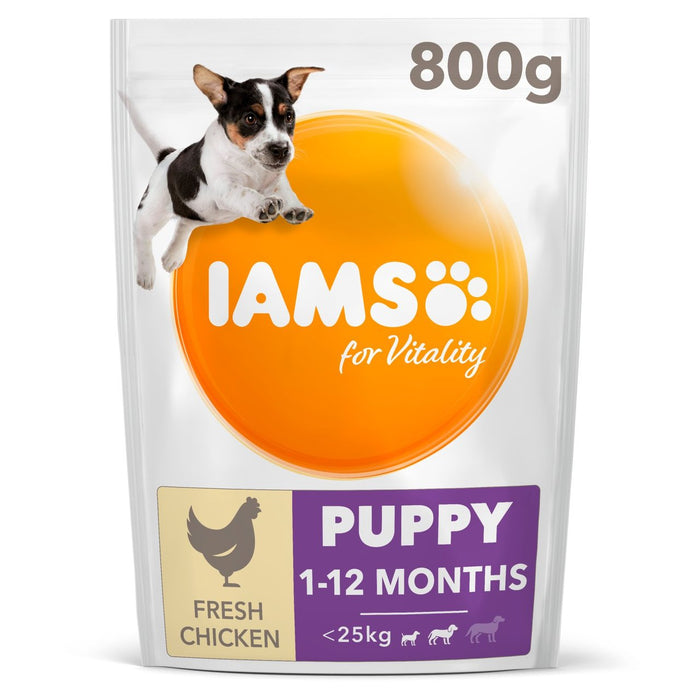 IAMS for Vitality Alimento para Cachorros Razas Pequeñas/Medianas con Pollo Fresco 800g 